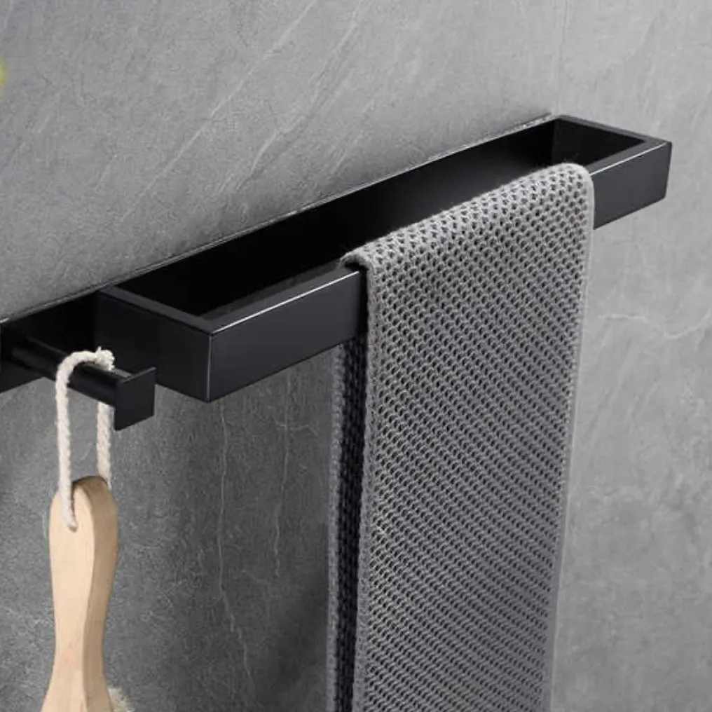 מיתקן לנייר טואלט תלוי אפולו שחור מט