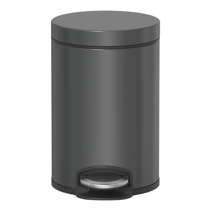 פח אשפה לאמבטיה 5 ל׳ טריקה שקטה גרפיט