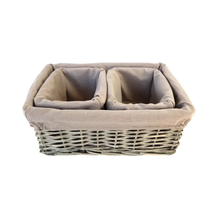 סט 3 סלסלות קש מעוצבות