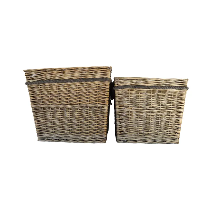 סט שני סלי קש מלבניים