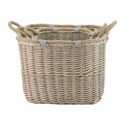 סט 3 סלי כביסה בשלושה גדלים מרובעים מקש