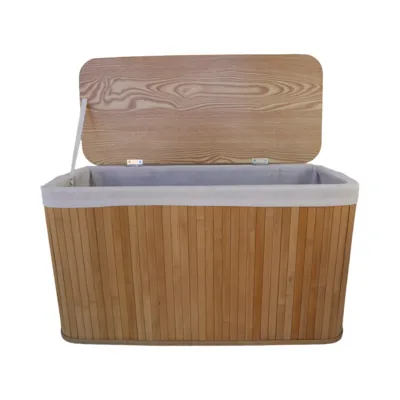 סל כביסה מלבני מבמבוק גדול