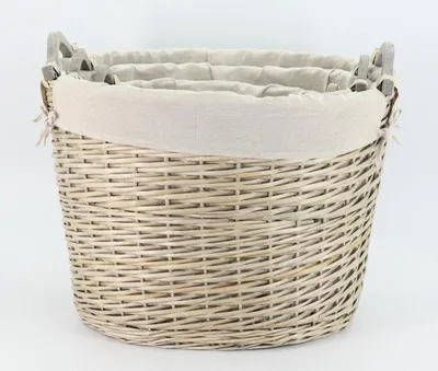 סט 3 סלי כביסה מקש אובלים