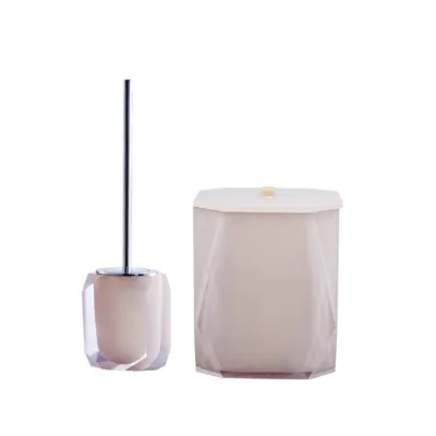 סט פח ומברשת DIAMOND בצבע קרם