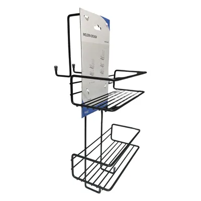 רשת נתלית על מקלחון בצבע שחור