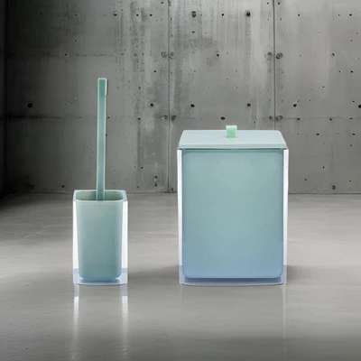 סט פח ומברשת SQUARE בצבע ירוק