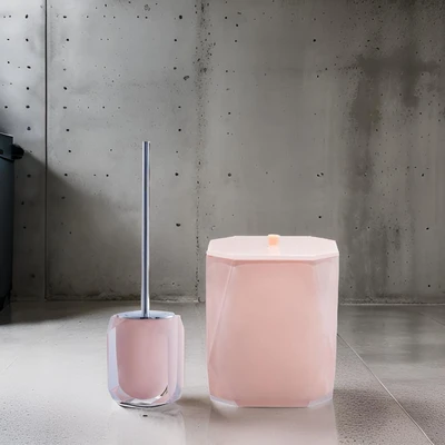 סט פח ומברשת DIAMOND בצבע ורוד