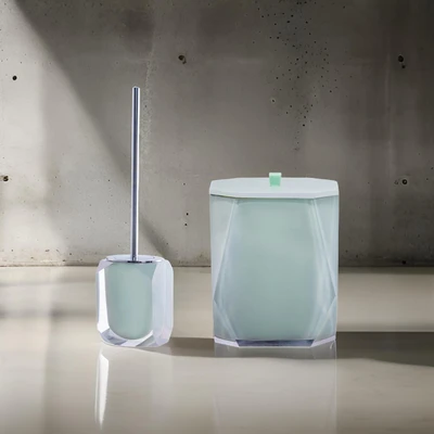 סט פח ומברשת DIAMOND בצבע ירוק