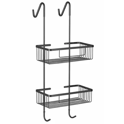 רשת תלויה למלקחון בצבע גרפיט עם קולבים