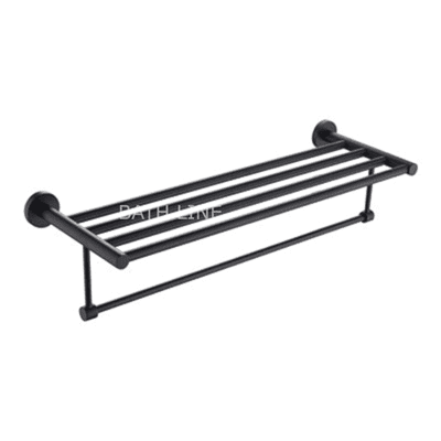 מדף מגבות בית מלון שחור מט