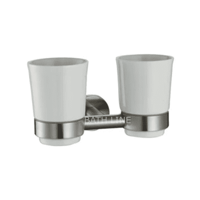 כוס כפולה למברשות שיניים תלויה מוברש