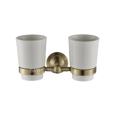 כוס כפולה תלויה לאמבטיה ברונזה