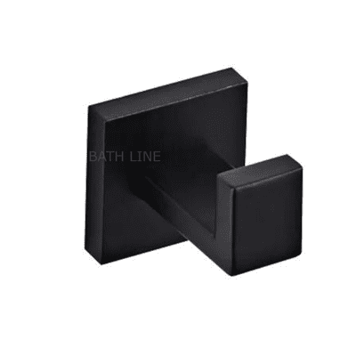 קולב מגבת בודד שחור מט אפולו