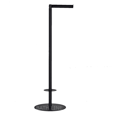 מעמד לנייר טואלט ונייר ספר מתרומם עם מעצור שחור