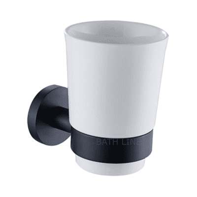 כוס תלויה למרשות שיניים שחור מט