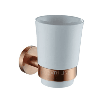 כוס תלויה למברשות שיניים רוז גולד מט