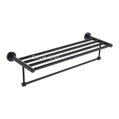 מדף בית מלון 60 ס"מ עדן שחור מט