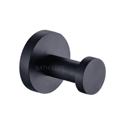 קולב מגבת כפתור עדן שחור מט