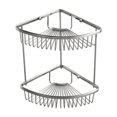 רשת פינתית כפולה לאמבטיה מוברש