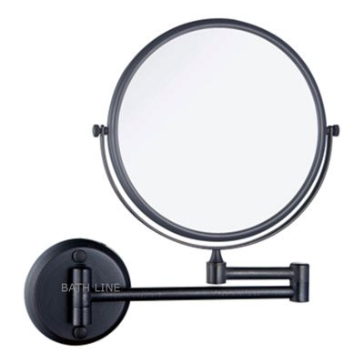 מראה מגדילה תלויה מפרק שחור מט פי 5