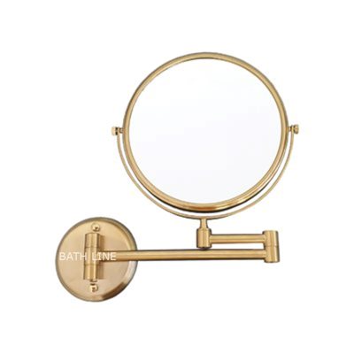 מראה מגדילה תלויה מפרק זהב מט פי 5