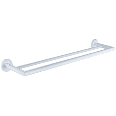 מוט כפול למגבת לבן 63