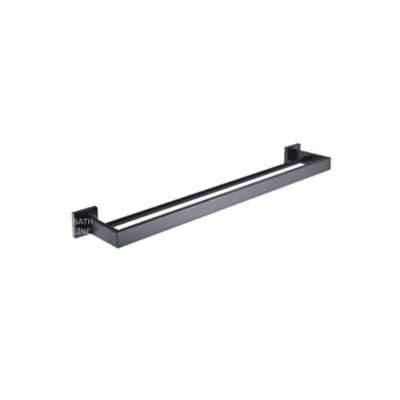 מוט מגבות כפול 60 ס״מ שחור מט אפולו