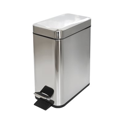 פח 5 ליטר מלבני, טריקה שקטה ניקל