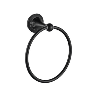 טבעת מגבת שחור מט