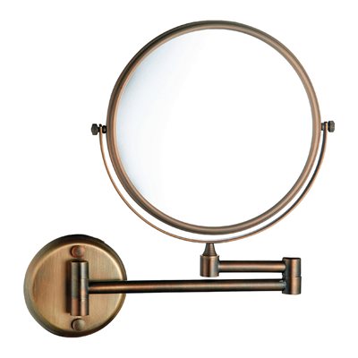 מראה מגדילה תלויה מפרק רוז גולד מבריק פי 5