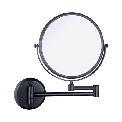 מראה מגדילה תלויה מפרק שחור מט פי 5