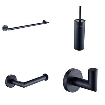 סט אביזרי אמבטיה עדן שחור מט
