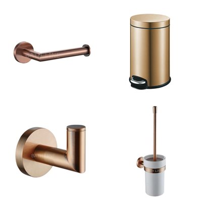 סט אביזרי אמבטיה עדן רוזגולד