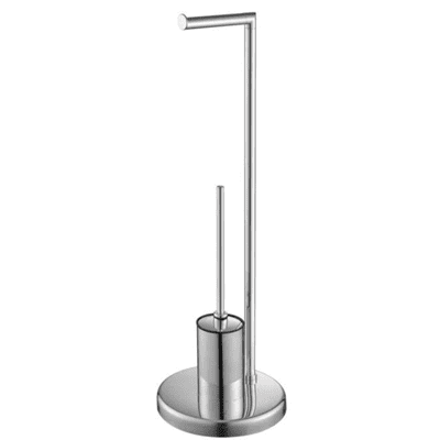 מעמד למחזיק נייר מונח רצפתי +מברשת ניקל