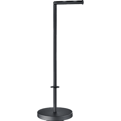 מעמד לנייר טואלט ונייר ספר מתרומם עם מעצור שחור