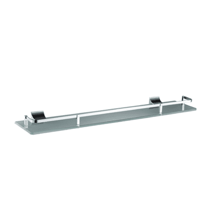 מדף זכוכית 60 ס"מ עם תופסים ניקל וסולם