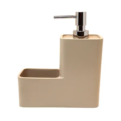 דיספנסר לסבון מטבח וספוג כלים קרם