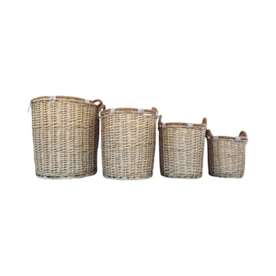 סט ארבעה סלי כביסה עגולים