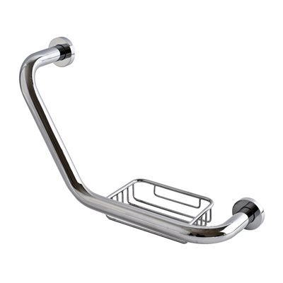 ידית אחיזה 45 מעלות ניקל עם סבוניה