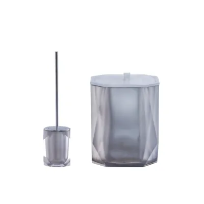 סט פח ומברשת DIAMOND בצבע כסף