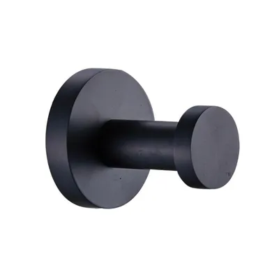 קולב כפתור למגבת שחור מט