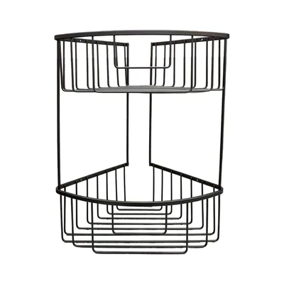 רשת פינתית כפולה ועמוקה בצבע שחור מט