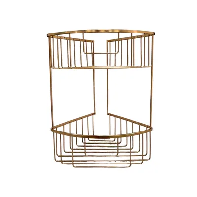 רשת פינתית כפולה ועמוקה בצבע רוז גולד