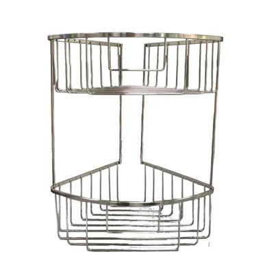 רשת פינתית כפולה ועמוקה בצבע ניקל מבריק