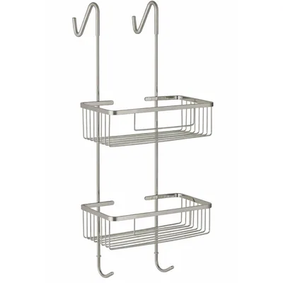 רשת תלויה למלקחון בצבע ניקל מוברש עם קולבים