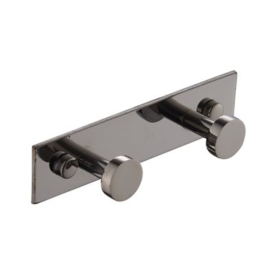 קולב זוגי לאמבטיה כפתור ניקל