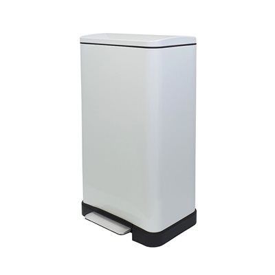 פח אשפה למטבח 50 ליטר, JAVA לבן טריקה שקטה