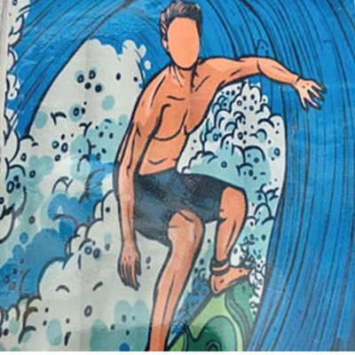 וילון אמבטיה גולש ים בד פוליאסטר